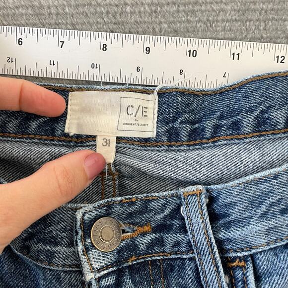 C/E By Current Elliott Extra Wide Leg Crop Jeans Women 31x27 Casual Loose - Picture 5 of 8